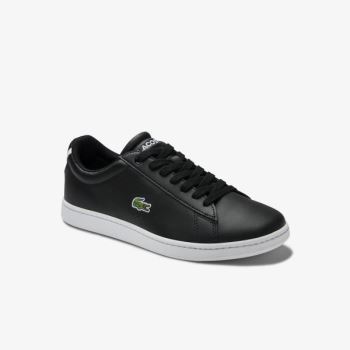 Lacoste Carnaby Evo Mesh-lined Leather Sneakers - Tenisky Dámské Černé | CZ-vyqmE9